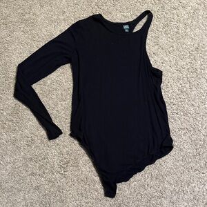 Black One-Shoulder Women's Top